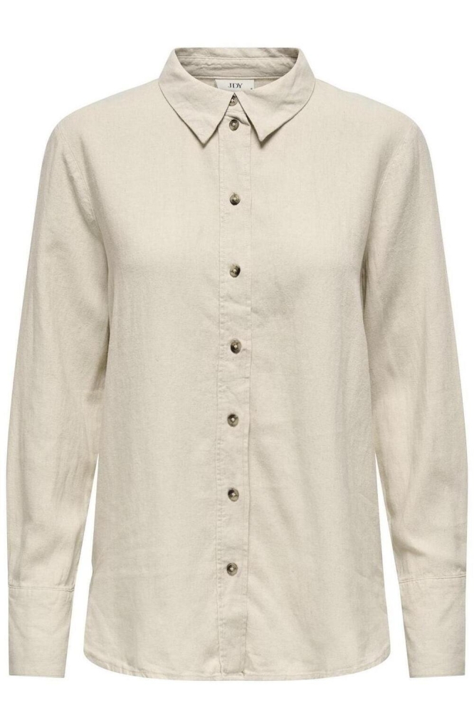 JDYSAY L/S LINEN LOOSE SHIRT WVN NO 15318364 Oatmeal/MELANGE